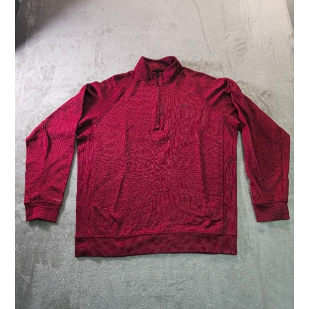 Under Armour Men's Maroon Quarter-Zip Pullover Jacket-Size XL